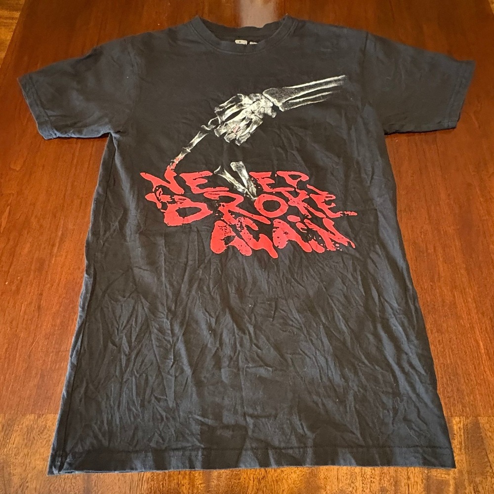 Vlone x NBA YoungBoy Never Broke Again Skeleton Graphic T-Shirt Black Streetwear